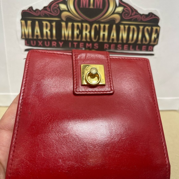 Celine Bifold Compact Wallet in Red Leather.Pre Loved. - Picture 3 of 13